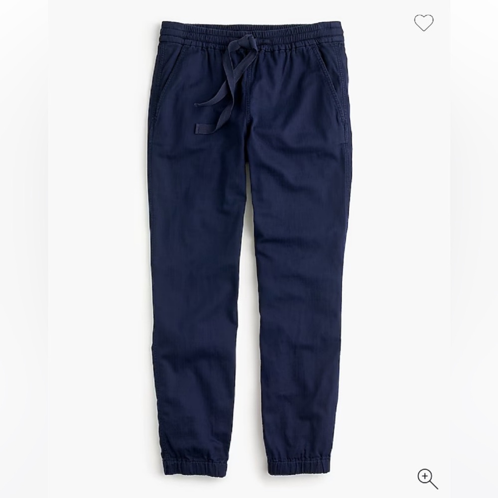 2 J. Crew Point Sur seaside pant in cotton twill dark blue denim color women’s